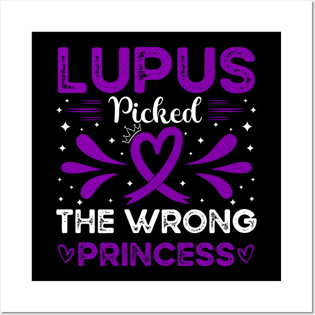 Lupus Picked The Wrong Princess Lupus Awareness Wall Art by Geek-Down-Apparel